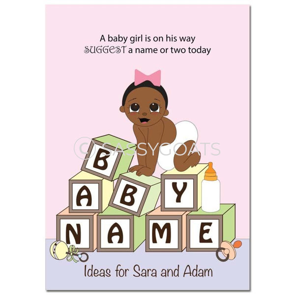 African American Baby Shower Games - Blocks Name Suggestions