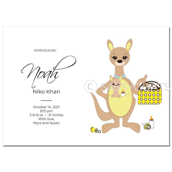 Baby Shower Announcement - Kangaroo Mama