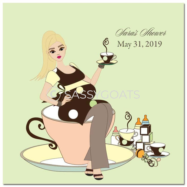 Baby Shower Party And Gift Stickers - Teacup Mommy Blonde