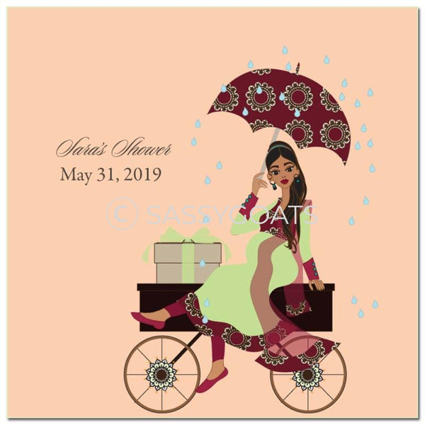 Baby Shower Party And Gift Stickers - Wagon Diva South Asian