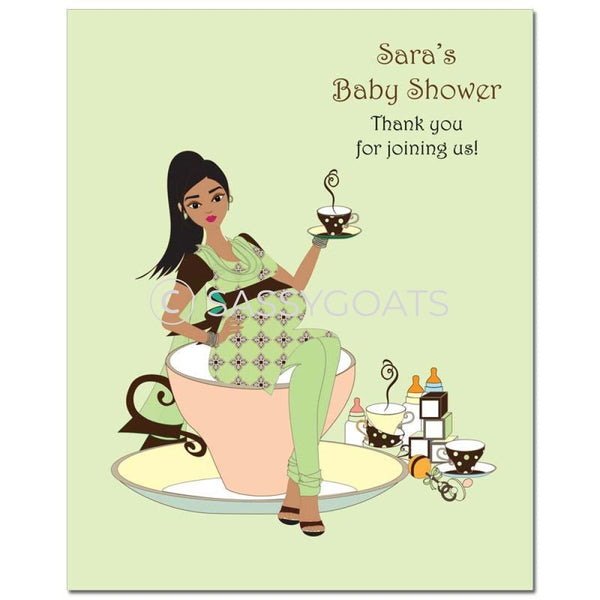 Baby Shower Party Poster - Teacup Mommy South Asian