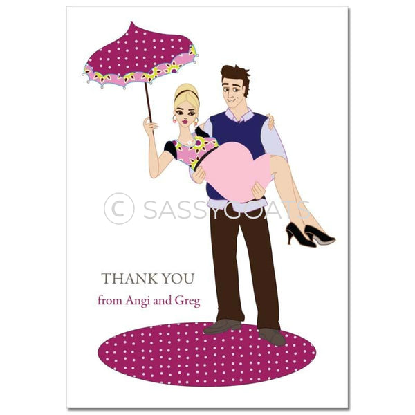 Baby Shower Thank You Card - Mommy Cargo Blonde