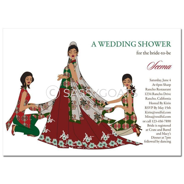 Bridal Shower Dholki Invitation - Party Divas Indian
