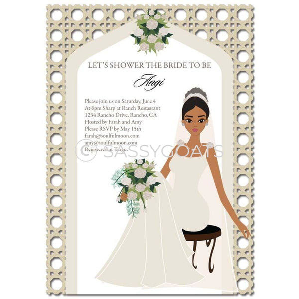 Bridal Shower Invitation - Arch Diva African American
