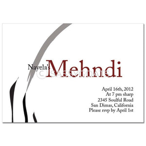 Indian Mehndi Invitation - Nikaah Flourish