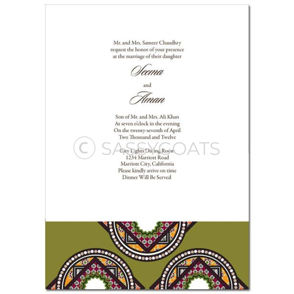 Indian Wedding Invitation - Mystic Mosaic