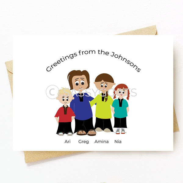 Personalized Eid Family Card -Characters