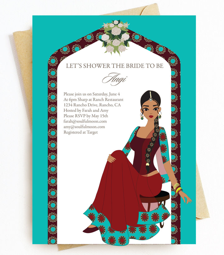 Indian Bridal Shower Invitations