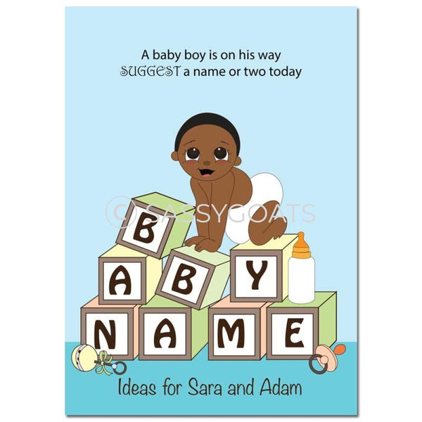 African American Baby Shower Games - Blocks Name Suggestions