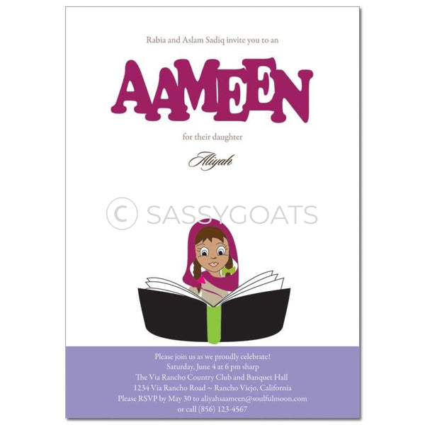 Ameen Invitation - Girl Reader