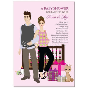 Baby Shower Invitation - Back To Brunette