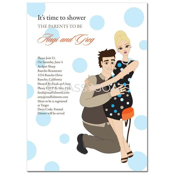 Baby Shower Invitation - Hugs Blonde