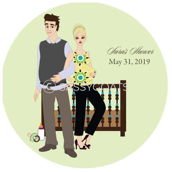 Baby Shower Party And Gift Stickers - Back To Blonde