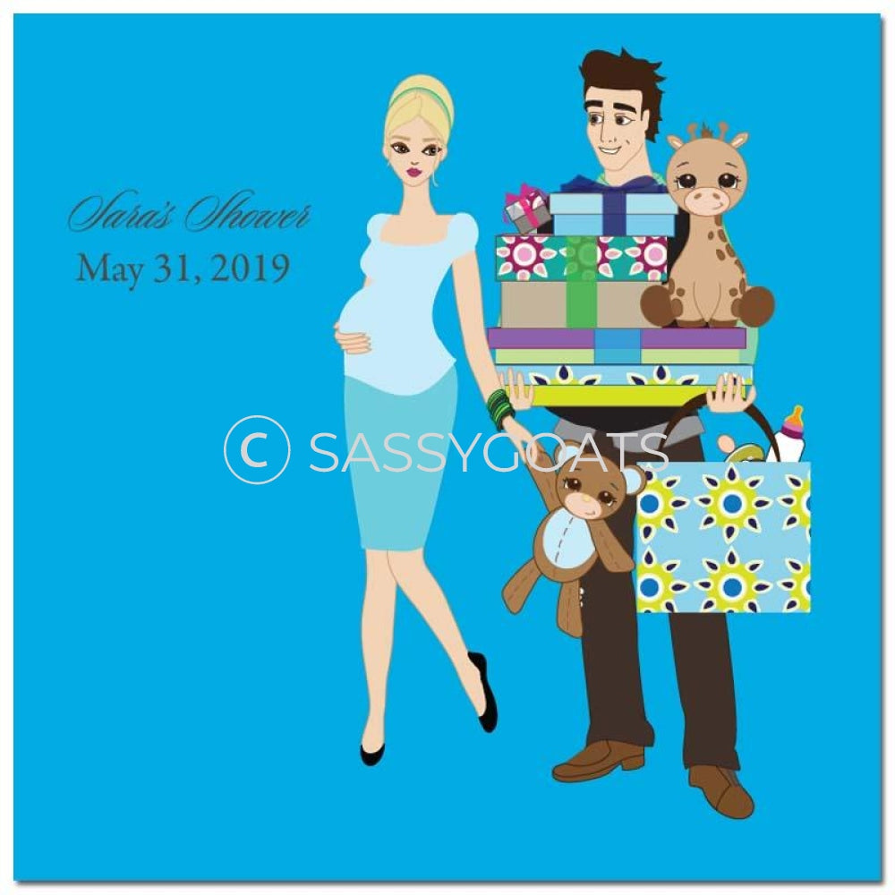 Baby Shower Party And Gift Stickers - Bounty Blonde