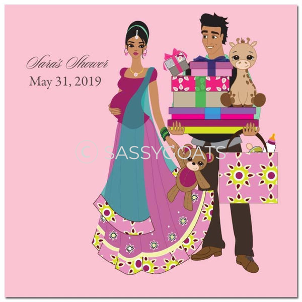 Baby Shower Party And Gift Stickers - Bounty South Asian