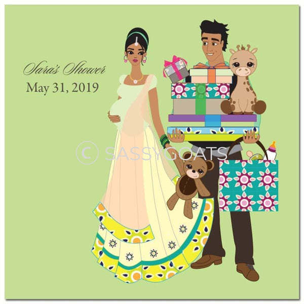 Baby Shower Party And Gift Stickers - Bounty South Asian