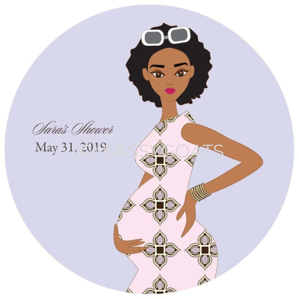 Baby Shower Party And Gift Stickers - Dining Diva African American