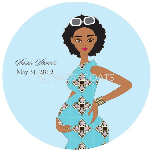 Baby Shower Party And Gift Stickers - Dining Diva African American