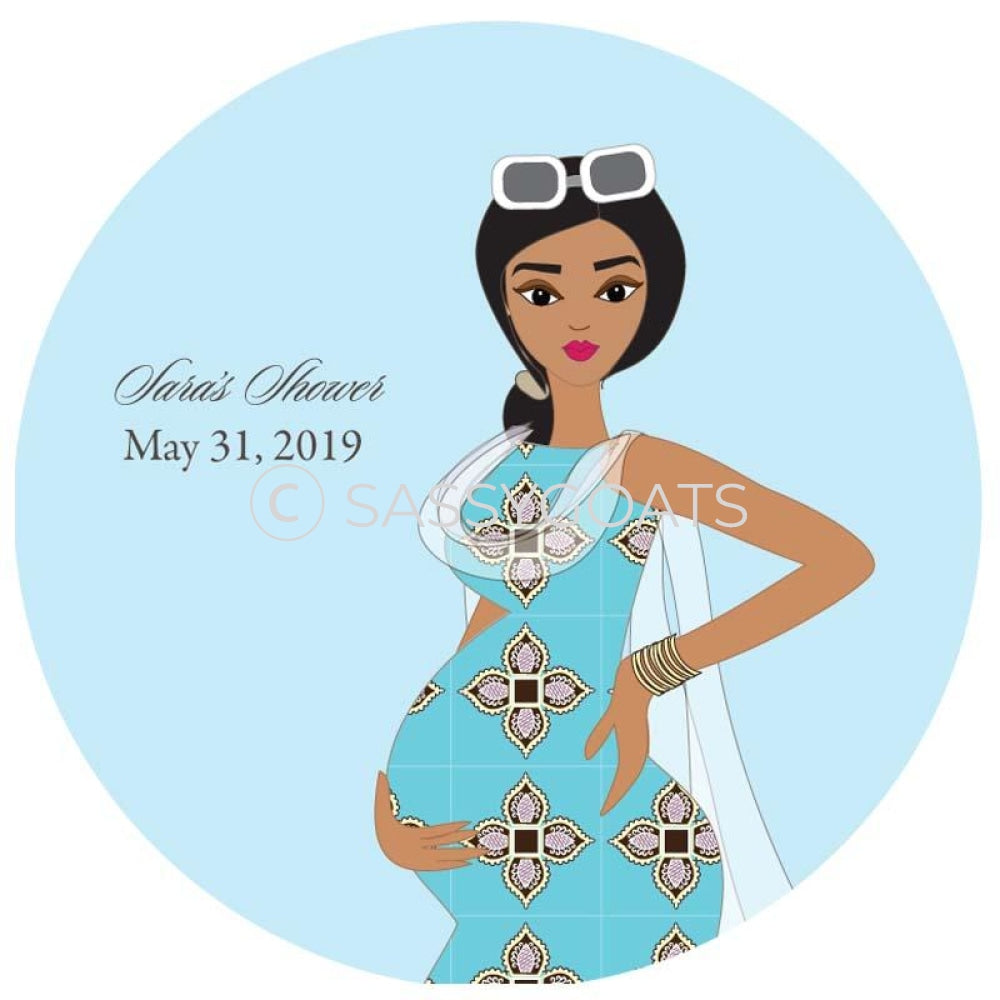 Baby Shower Party And Gift Stickers - Dining Diva South Asian