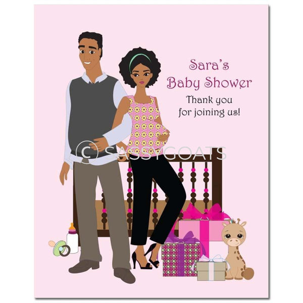 Baby Shower Party Poster - Back To African American