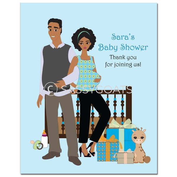 Baby Shower Party Poster - Back To African American