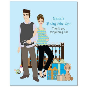 Baby Shower Party Poster - Back To Brunette