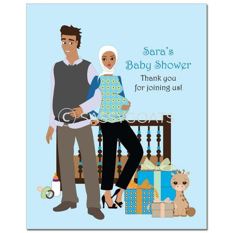 Baby Shower Party Poster - Back To Headscarf Hijab