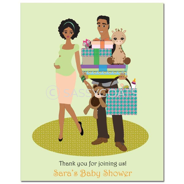 Baby Shower Party Poster - Bounty African American
