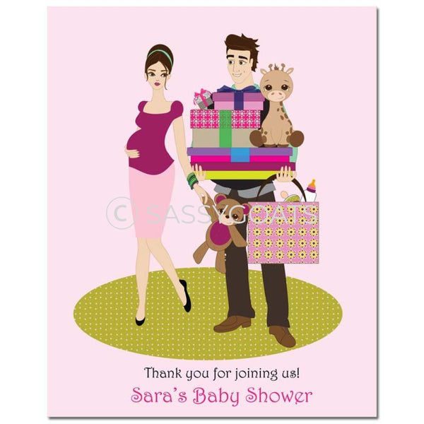 Baby Shower Party Poster - Bounty Brunette