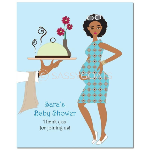 Baby Shower Party Poster - Dining Diva African American