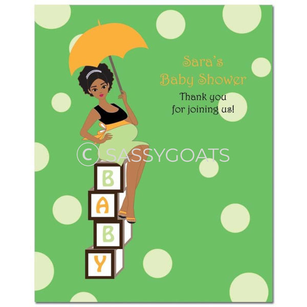 Baby Shower Party Poster - Diva Blocks African American
