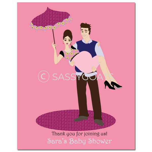 Baby Shower Party Poster - Mommy Cargo Brunette