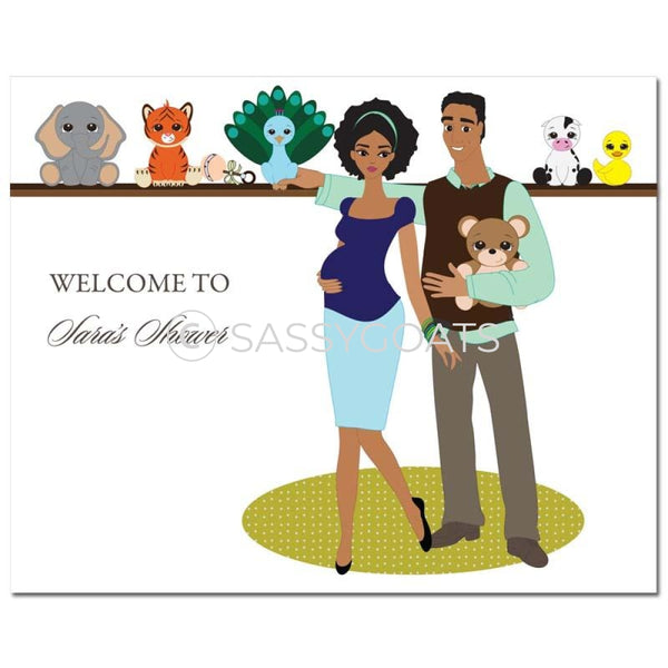 Baby Shower Party Poster - Shelf African American