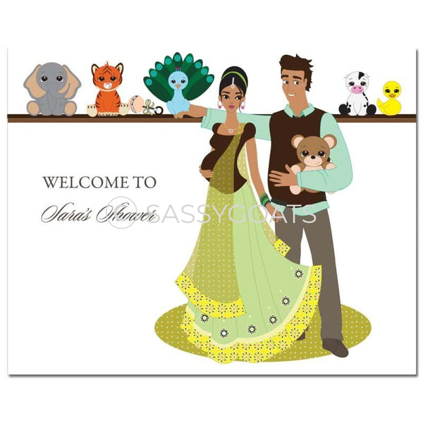 Baby Shower Party Poster - Shelf South Asian
