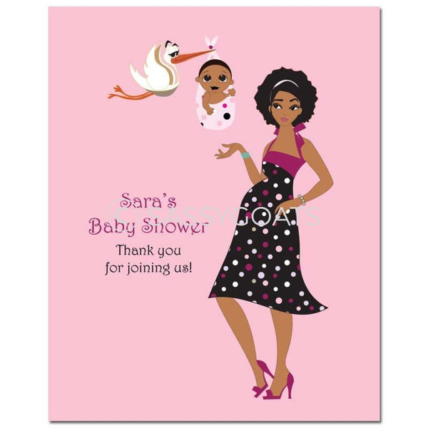 Baby Shower Party Poster - Spring Delivery African American