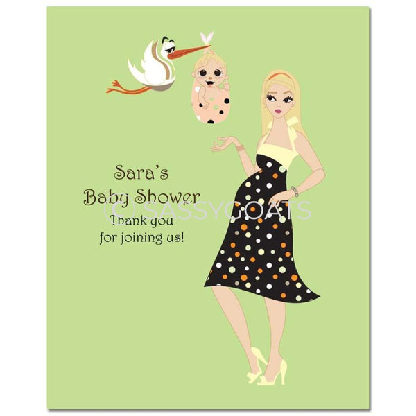 Baby Shower Party Poster - Spring Delivery Blonde