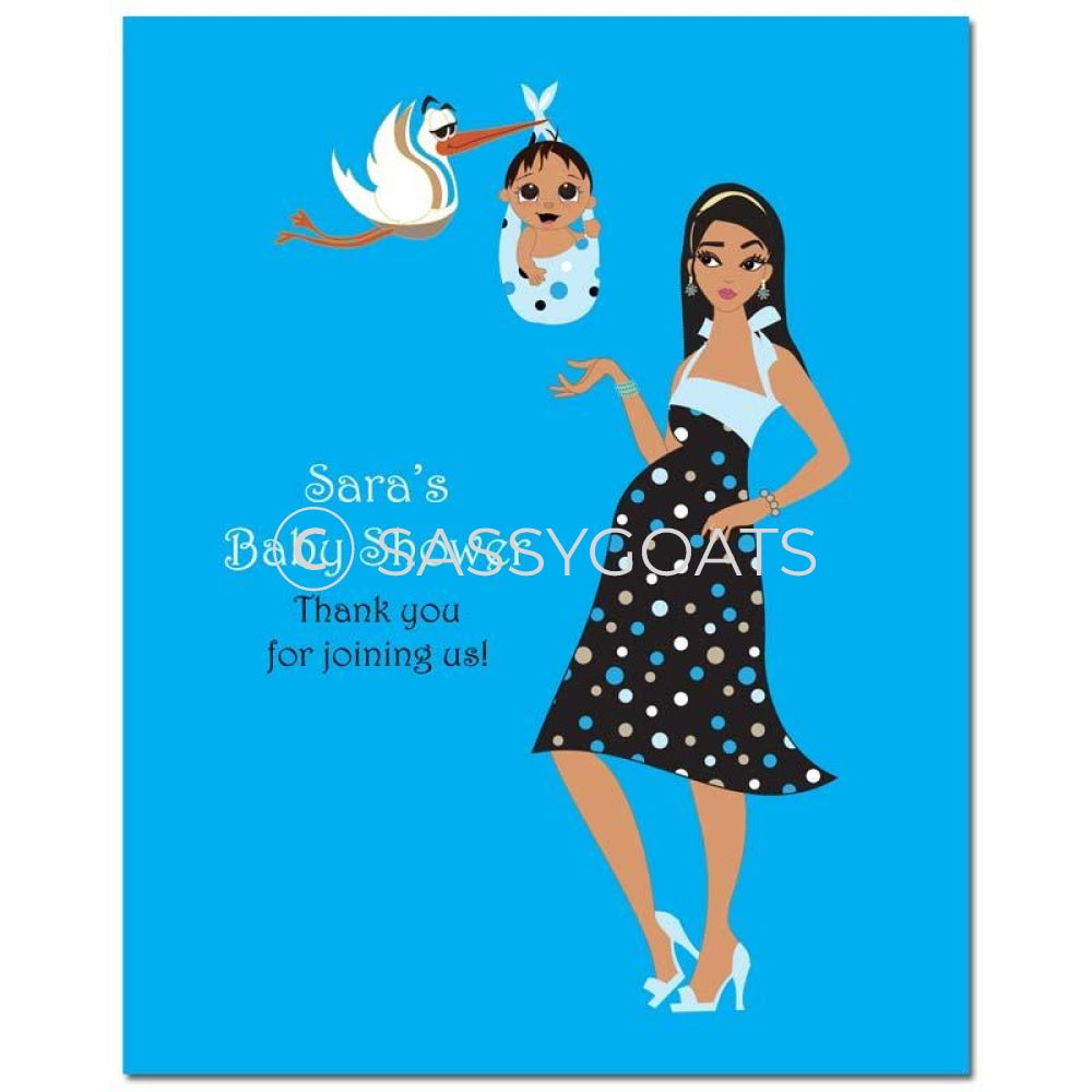 Baby Shower Party Poster - Spring Delivery Brunette