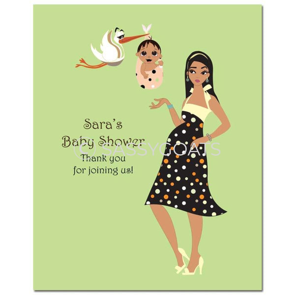 Baby Shower Party Poster - Spring Delivery Brunette
