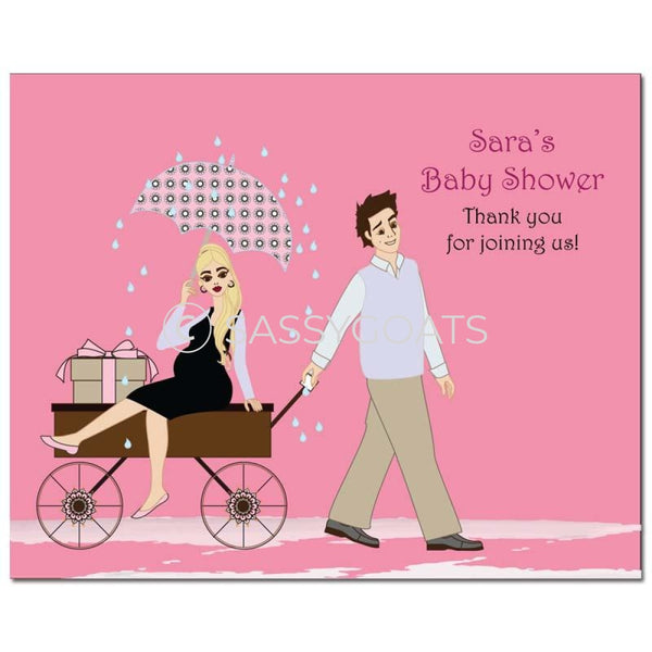 Baby Shower Party Poster - Wagon Diva Blonde
