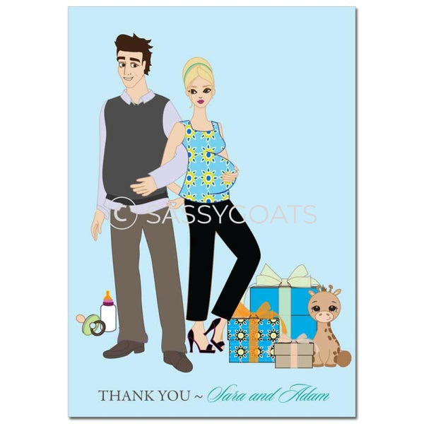 Baby Shower Thank You Card - Back To Blonde