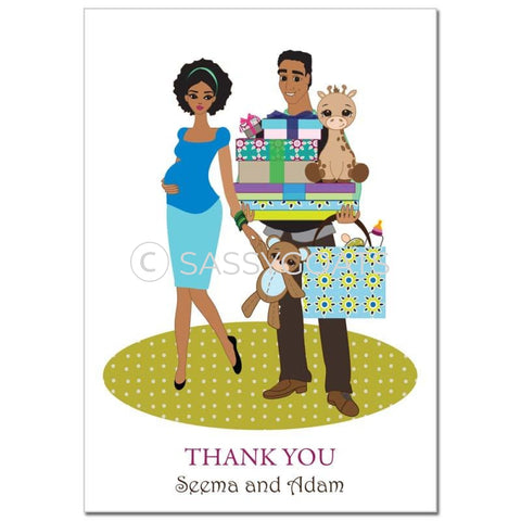 Baby Shower Thank You Card - Bounty African American