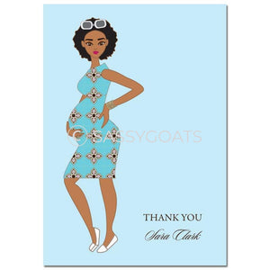 Baby Shower Thank You Card - Dining Diva African American