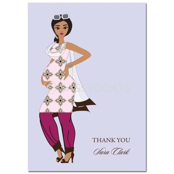 Baby Shower Thank You Card - Dining Diva South Asian