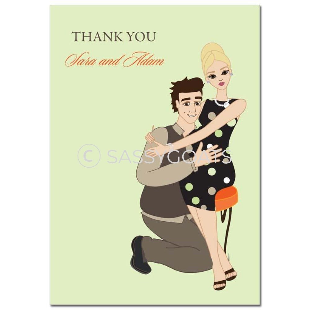 Baby Shower Thank You Card - Hugs Blonde