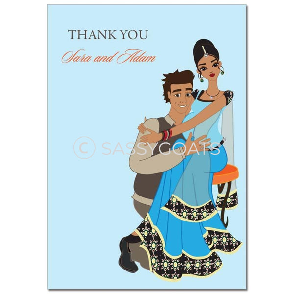 Baby Shower Thank You Card - Hugs South Asian