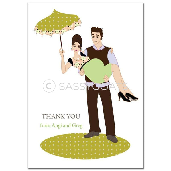 Baby Shower Thank You Card - Mommy Cargo Brunette