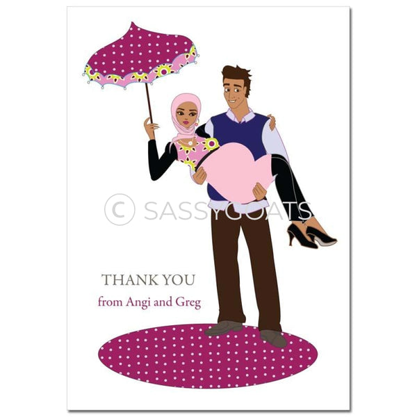 Baby Shower Thank You Card - Mommy Cargo Headscarf Hijab