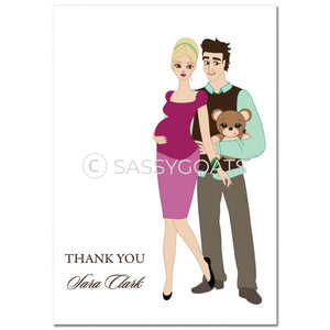 Baby Shower Thank You Card - Shelf Blonde