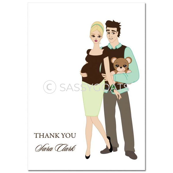 Baby Shower Thank You Card - Shelf Blonde