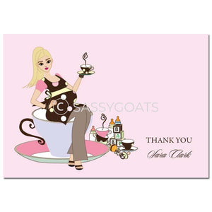 Baby Shower Thank You Card - Teacup Mommy Blonde
